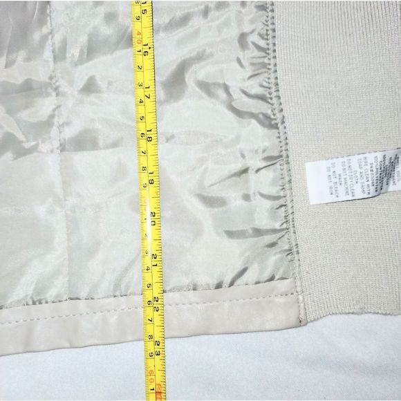 Cavalini Women's Open Front Draped Collar Beige Jacket Medium - Picture 5 of 9